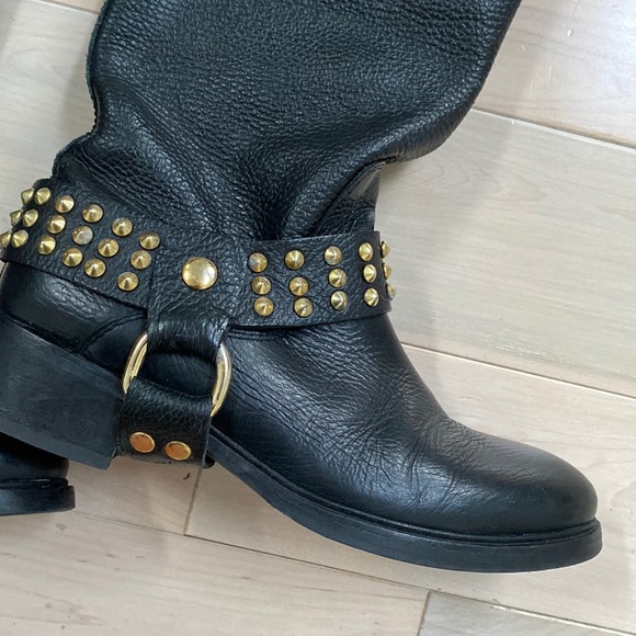 Zadig & Voltaire changeable studded buckle soft leather boots - Picture 8 of 15